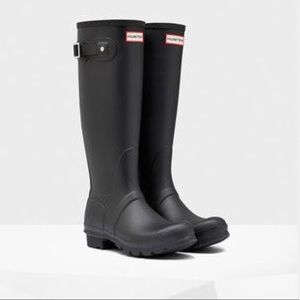 Tall matte hunter boots